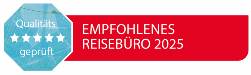 Qualitätssiegel - Reisebüro am Michaelsplatz ist empfohlenes Reisebüro 2025